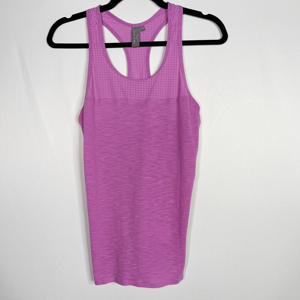 Sweaty Betty XSmall XS Purple Mesh Racerback Tank Top Performance Scoop Neck
